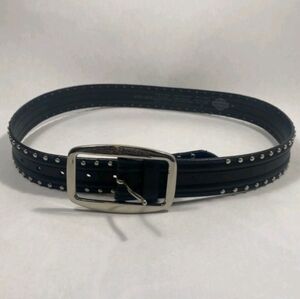 Harley Davidson Women's Black Studded Leather Belt